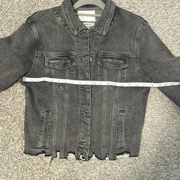 Vervet washed black distressed jean jacket - Picture 4 of 8